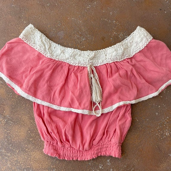 Flying tomato y2k bohemian pink crop top sz xs - Picture 6 of 6
